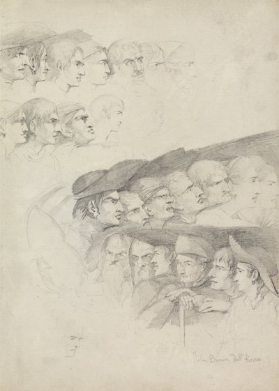Studies of Rows of Spectators by John George Brown